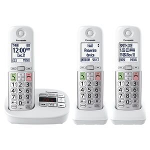 Panasonic Cordless Phone KX-TGU433W - Easy to Use with Large Display NEW